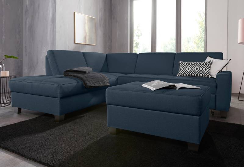 DOMO collection Ecksofa »Florentina L-Form«, wahlweise mit Bettfunktion, mit Kontrastnaht von DOMO collection