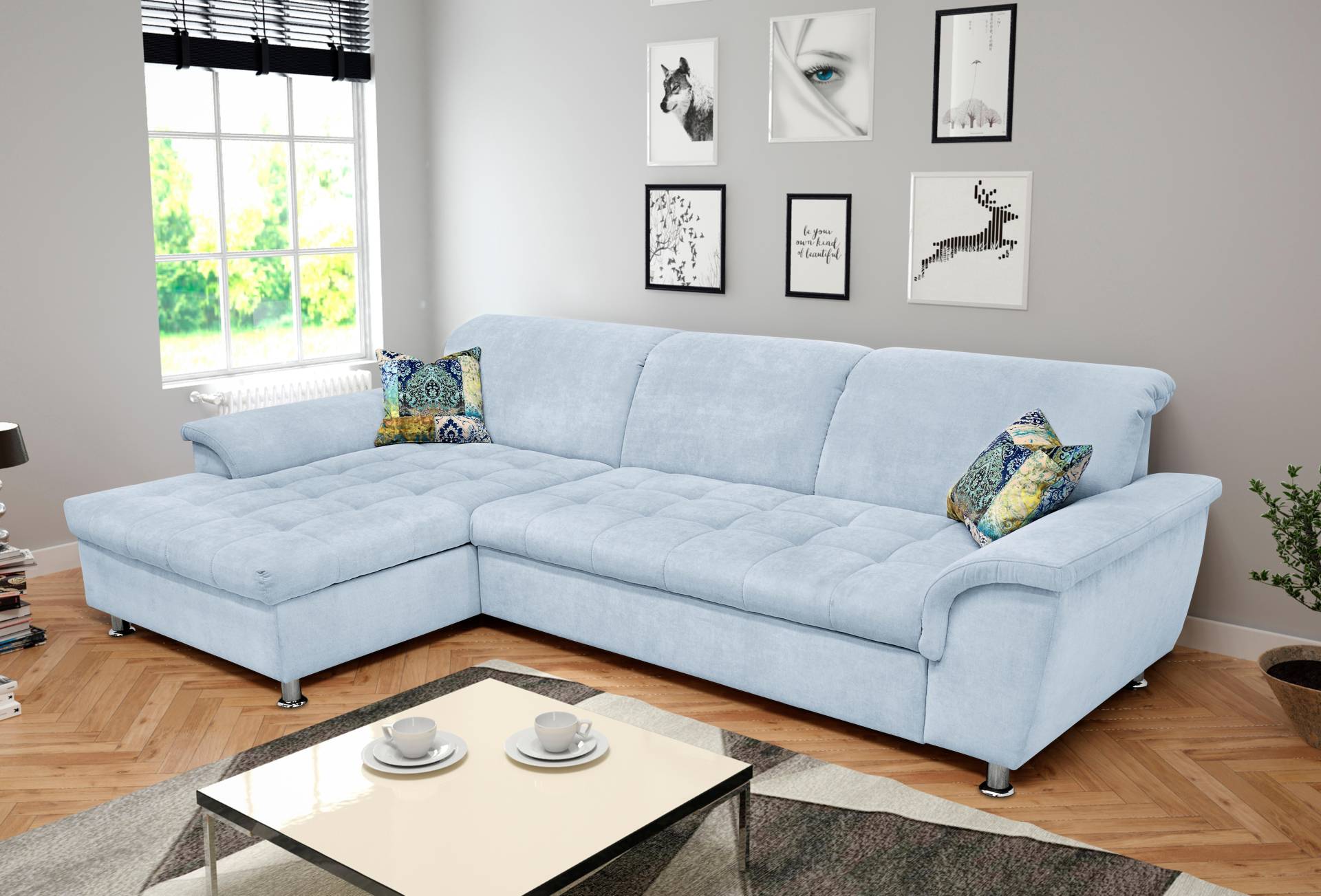 DOMO collection Ecksofa Franzi, wahlweise mit Bettfunktion, Bettkasten und Kopfteilverstellung von DOMO collection