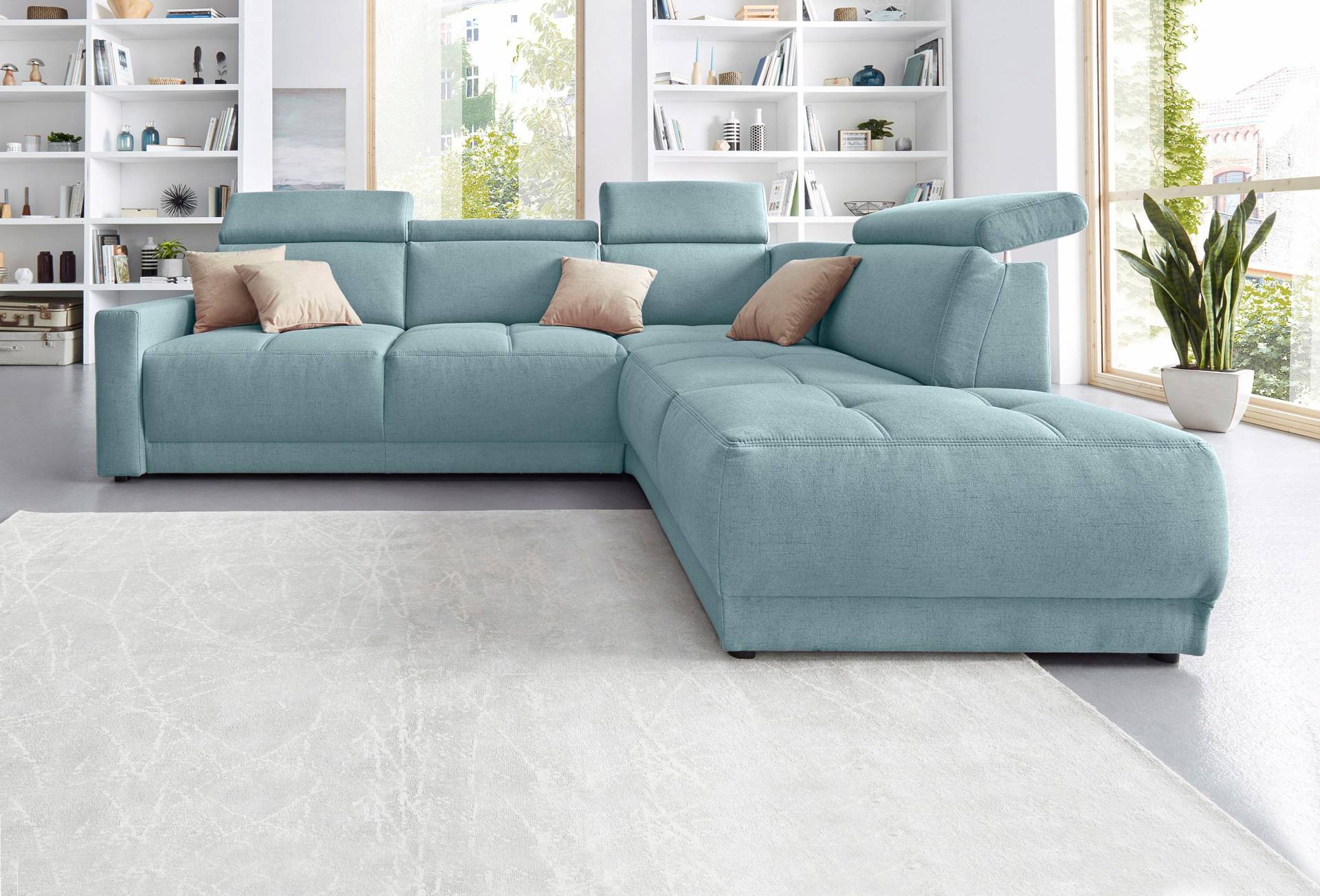 DOMO collection Ecksofa »Ava L-Form«, mit Ottomane, Federkern wahlweise mit Kopfteilverstellungen von DOMO collection