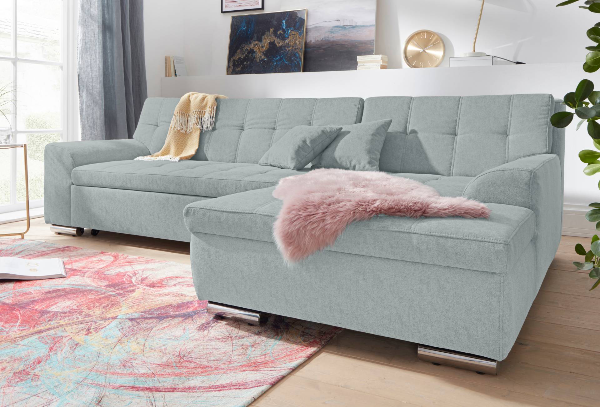 DOMO collection Ecksofa »Aversa L-Form«, wahlweise mit Bettfunktion von DOMO collection