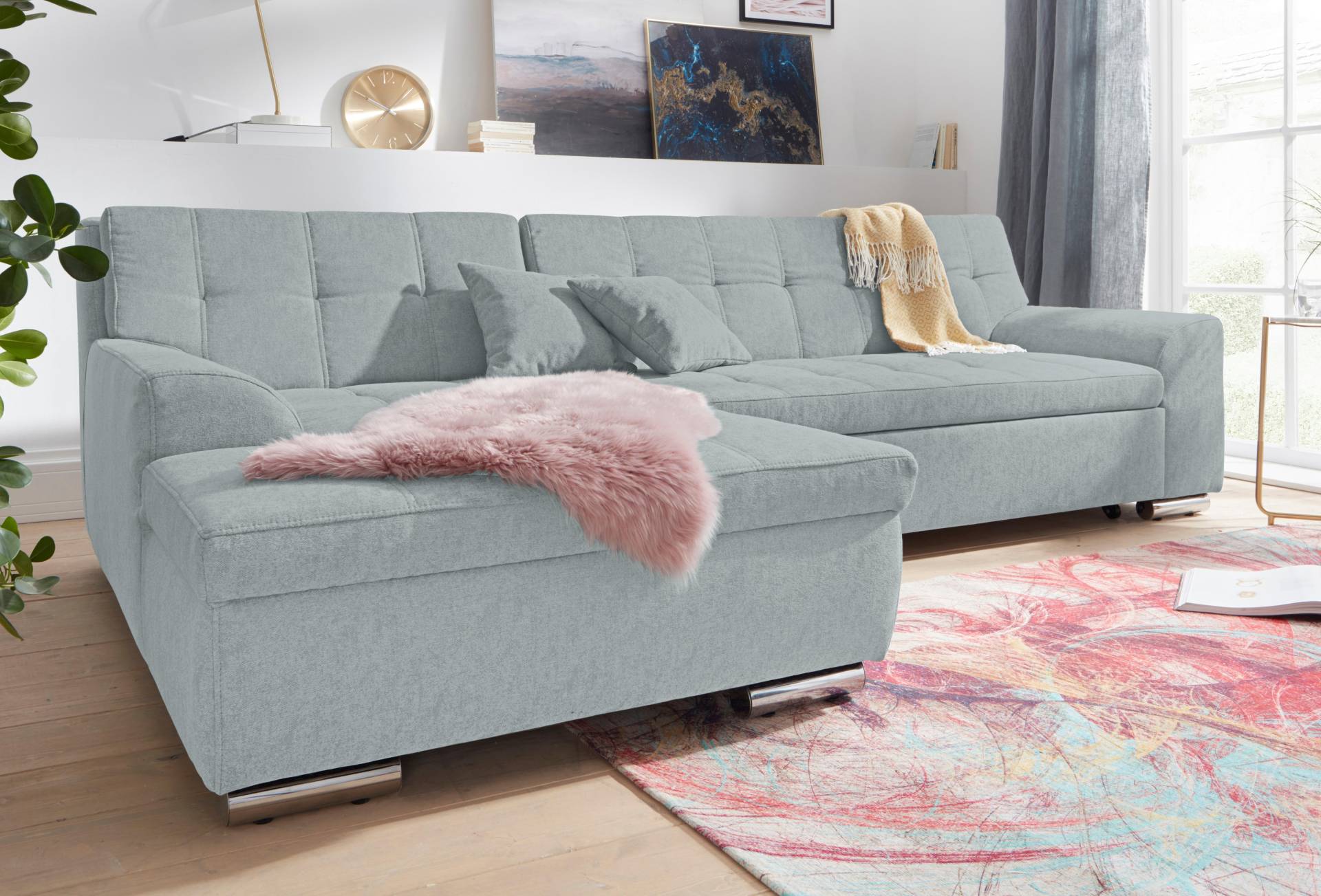 DOMO collection Ecksofa »Aversa L-Form«, wahlweise mit Bettfunktion von DOMO collection