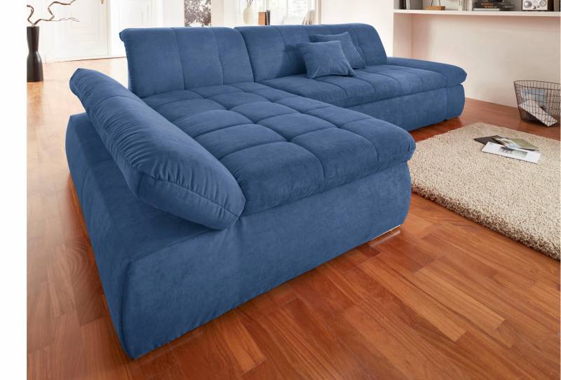 DOMO collection Ecksofa »NMoric XXL, B/T/H: 300/172/80cm, Revamierenabschluss L-Form«, wahlweise mit Bettfunktion und Armlehnverstel,lung von DOMO collection