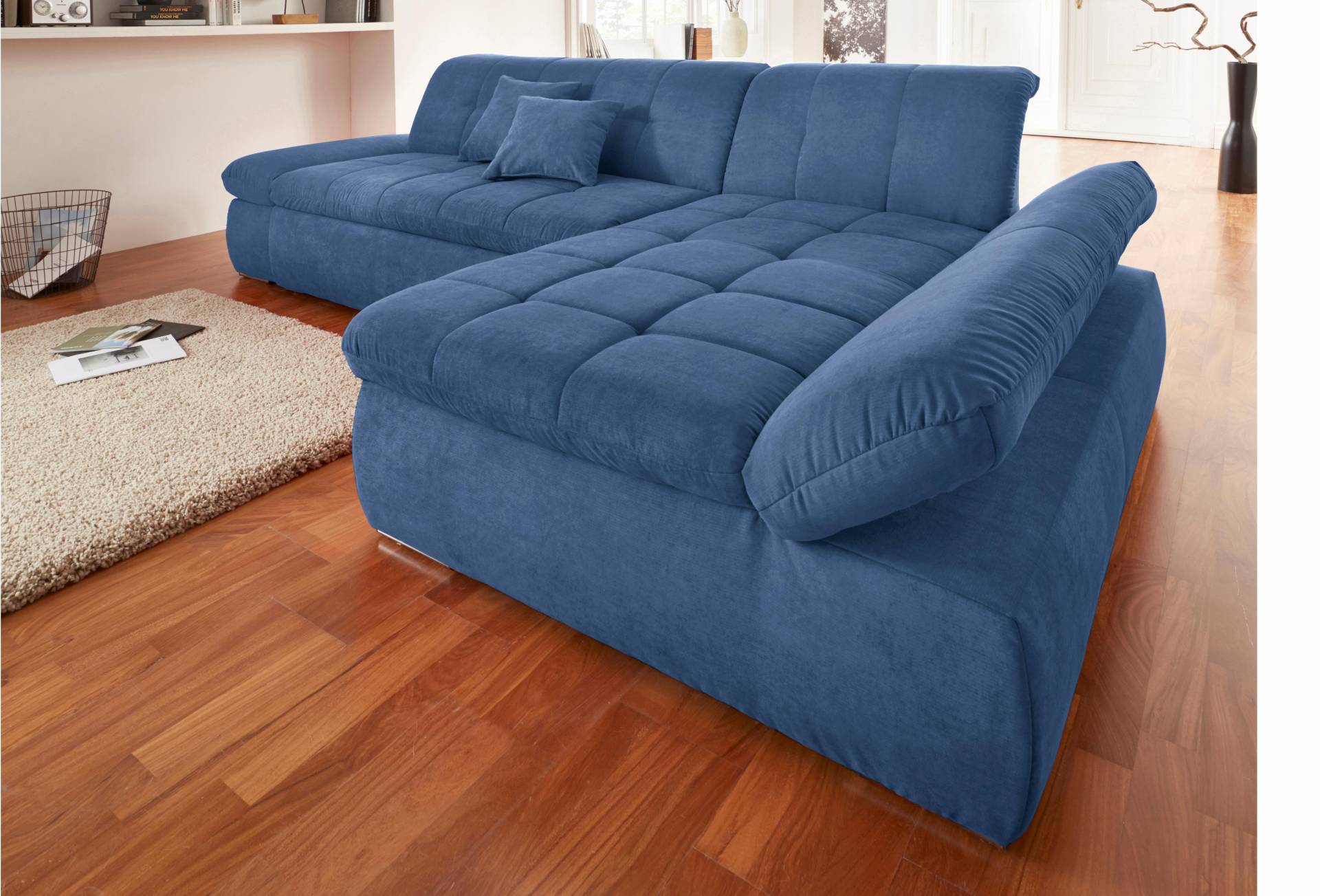 DOMO collection Ecksofa »NMoric XXL, B/T/H: 300/172/80cm, Revamierenabschluss L-Form«, wahlweise mit Bettfunktion und Armlehnverstel,lung von DOMO collection