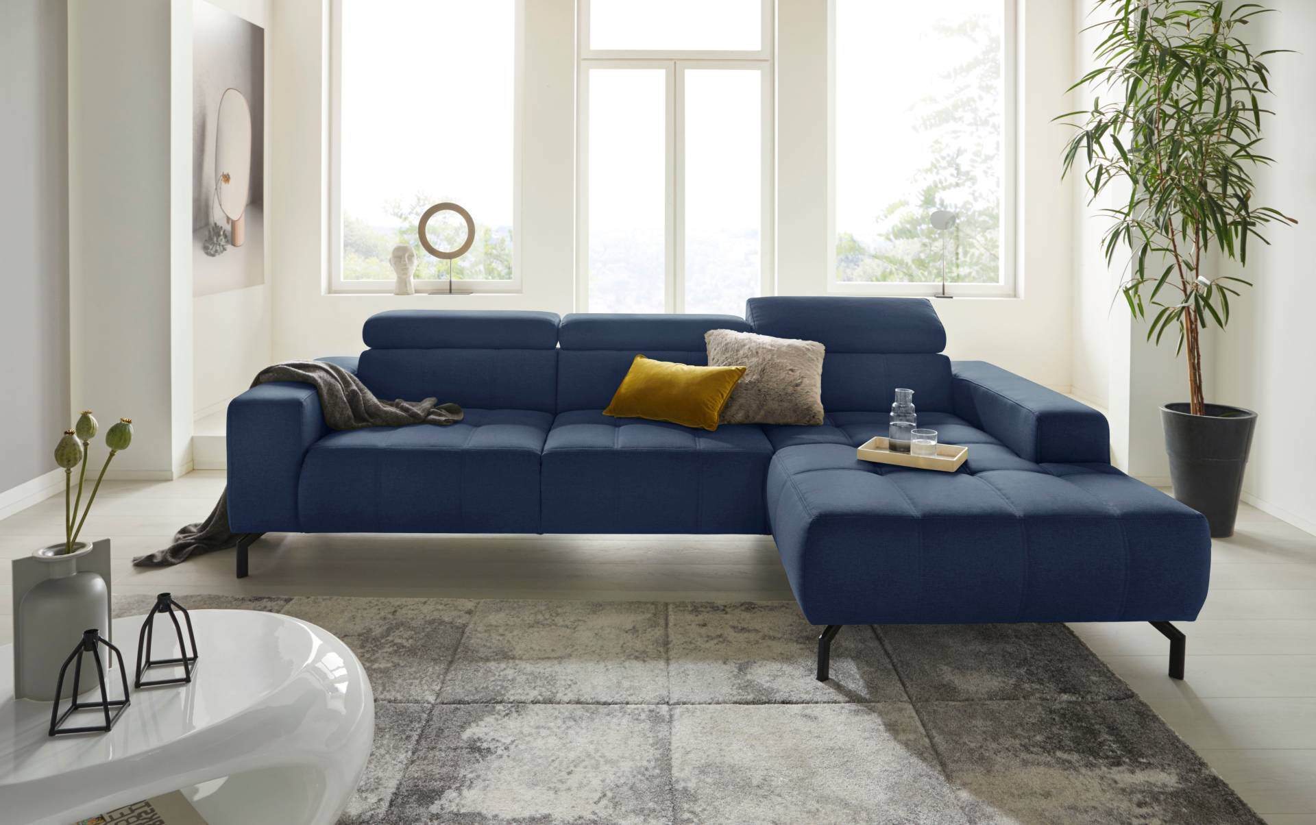 DOMO collection Ecksofa »Cunelli L-Form«, wahlweise inklusive 6-fach verstellbarer Kopfteilverstellung von DOMO collection