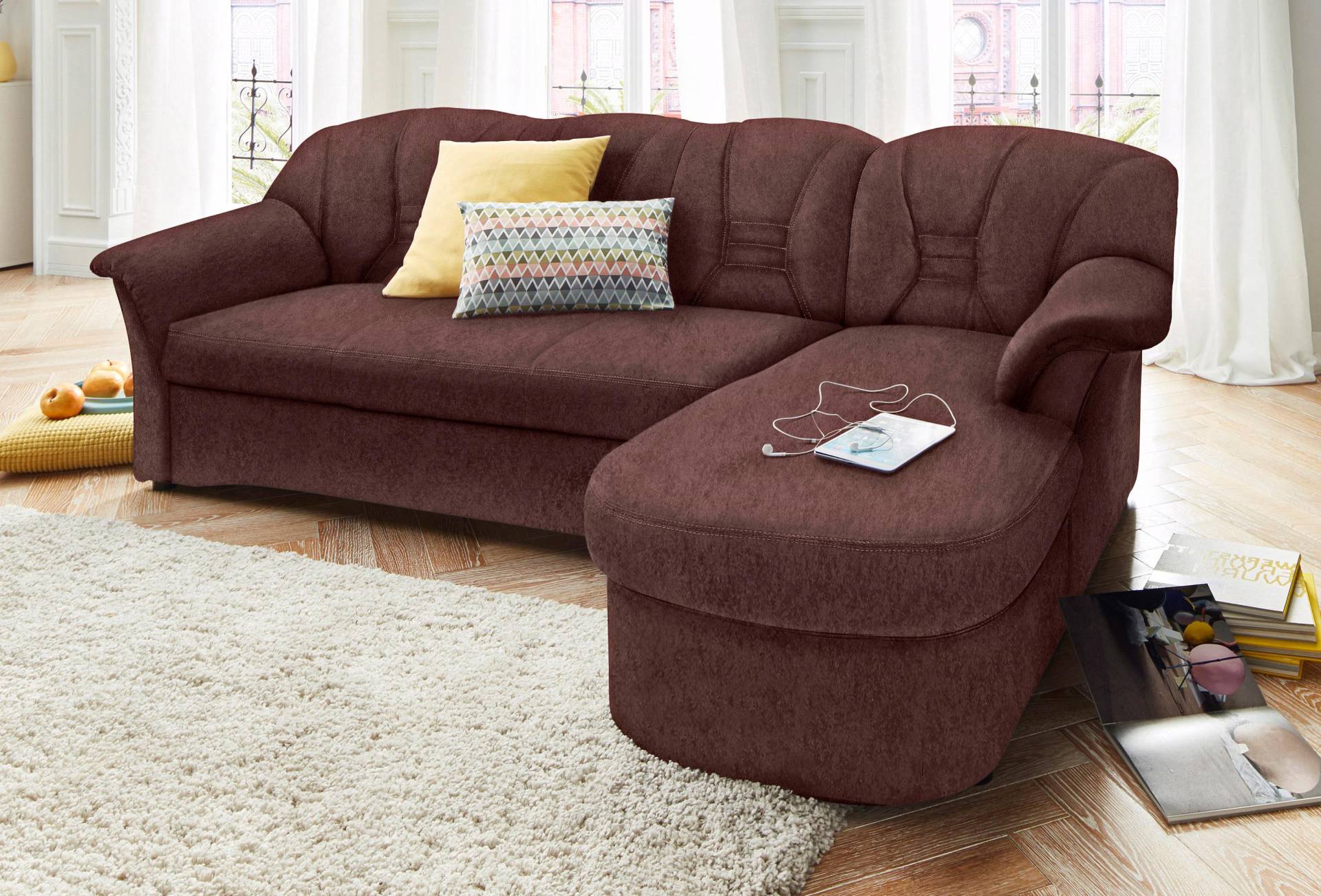 DOMO collection Ecksofa »Elva L-Form«, wahlweise mit Bettfunktion und Federkern von DOMO collection