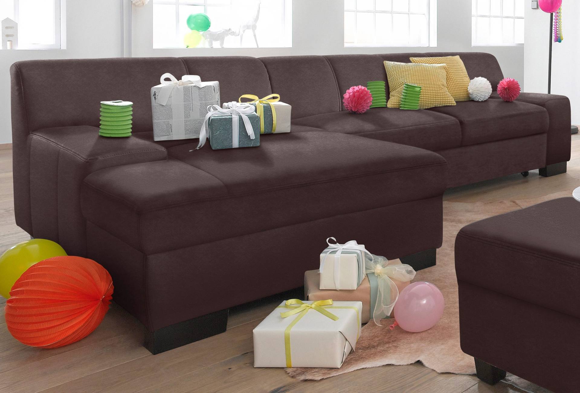 DOMO collection Ecksofa »Norma L-Form«, wahlweise mit Bettfunktion von DOMO collection