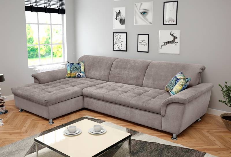 DOMO collection Ecksofa Franzi, wahlweise mit Bettfunktion, Bettkasten und Kopfteilverstellung von DOMO collection