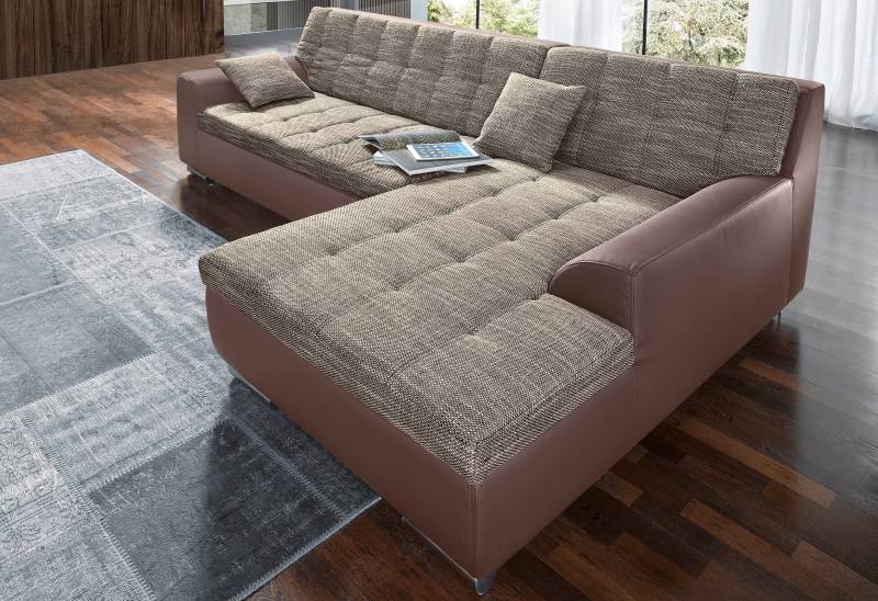 DOMO collection Ecksofa Treviso, wahlweise mit Bettfunktion, incl. Zierkissen von DOMO collection