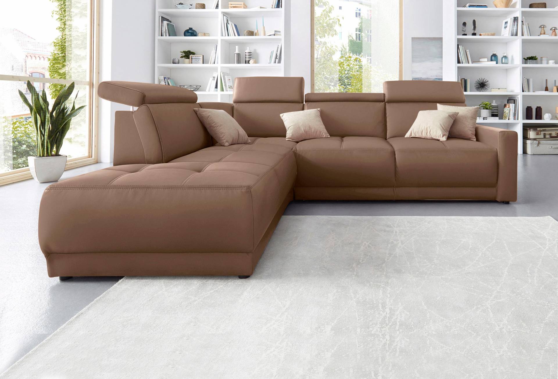 DOMO collection Ecksofa »Ava L-Form«, mit Ottomane, Federkern wahlweise mit Kopfteilverstellungen von DOMO collection