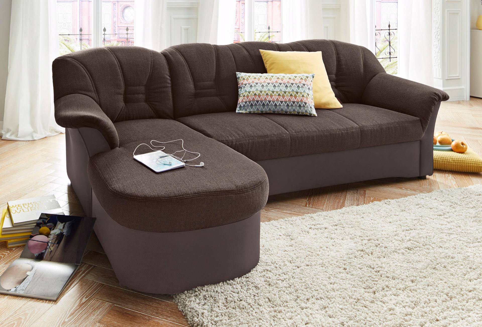 DOMO collection Ecksofa »Elva L-Form«, wahlweise mit Bettfunktion und Federkern von DOMO collection