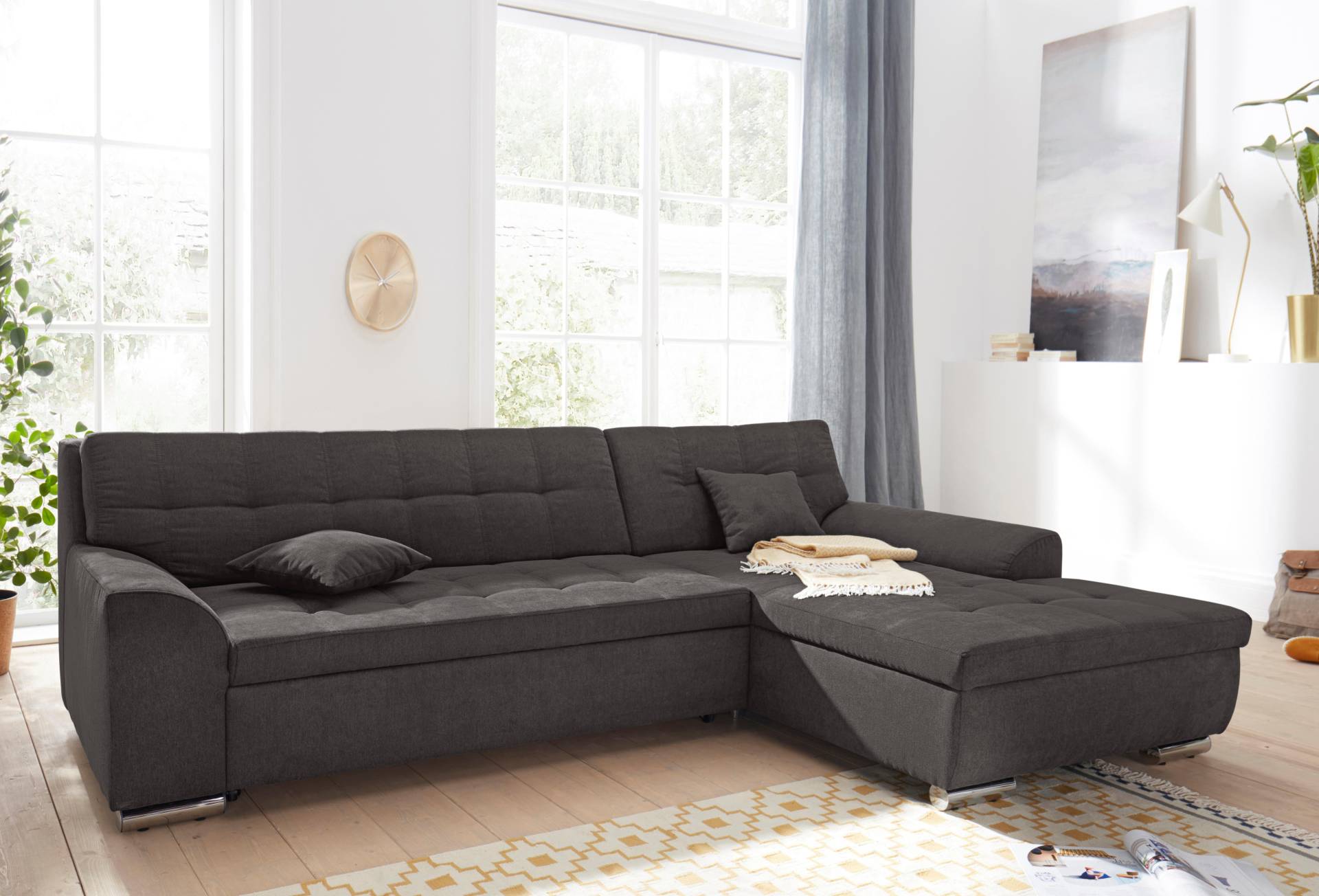 DOMO collection Ecksofa »Aversa L-Form«, wahlweise mit Bettfunktion von DOMO collection