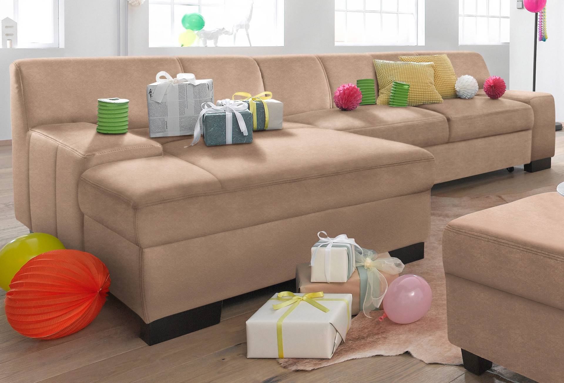 DOMO collection Ecksofa »Norma L-Form«, wahlweise mit Bettfunktion von DOMO collection