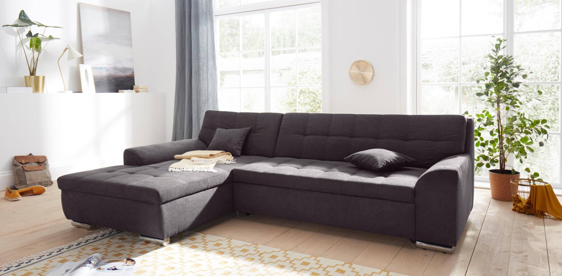 DOMO collection Ecksofa »Aversa L-Form«, wahlweise mit Bettfunktion von DOMO collection