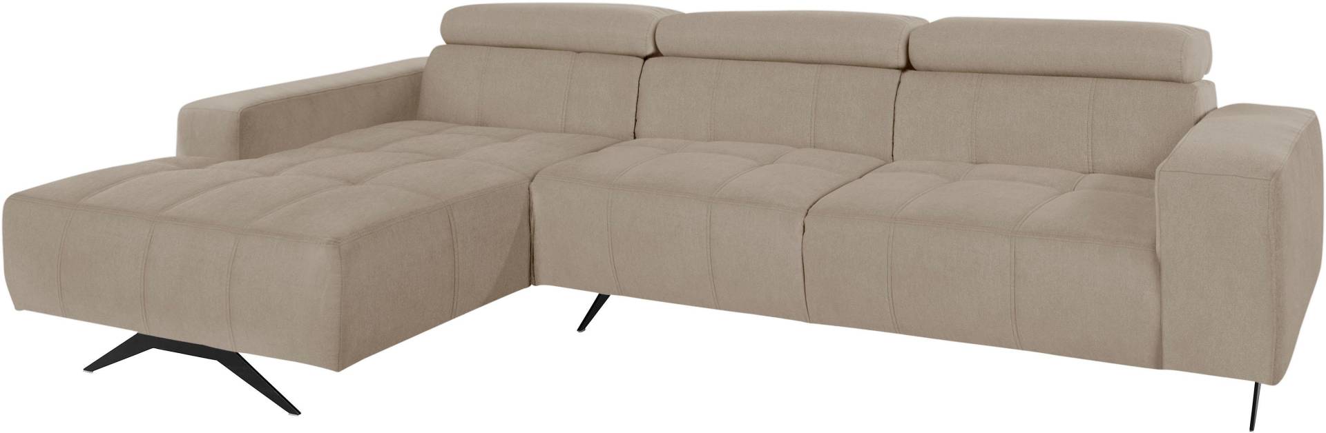 DOMO collection Ecksofa »Trento L-Form«, wahlweise mit Kopfteilverstellung, Recamiere links/rechts bestellbar von DOMO collection