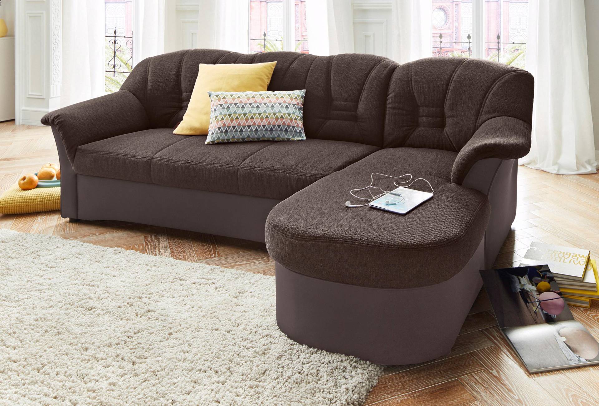 DOMO collection Ecksofa »Elva L-Form«, wahlweise mit Bettfunktion und Federkern von DOMO collection