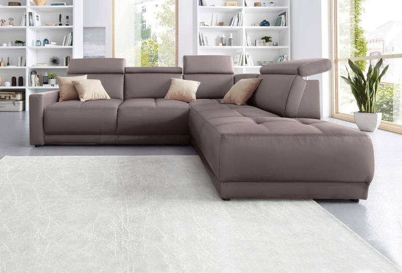 DOMO collection Ecksofa »Ava L-Form«, mit Ottomane, Federkern wahlweise mit Kopfteilverstellungen von DOMO collection