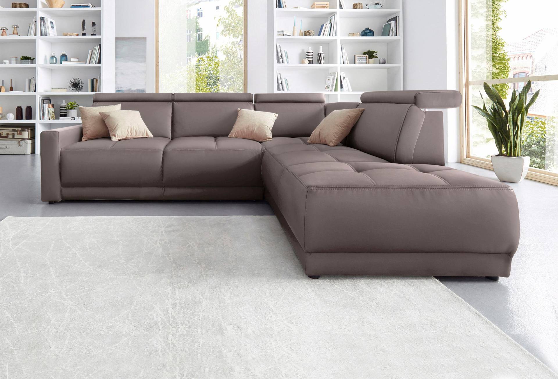 DOMO collection Ecksofa »Ava L-Form«, mit Ottomane, Federkern wahlweise mit Kopfteilverstellungen von DOMO collection