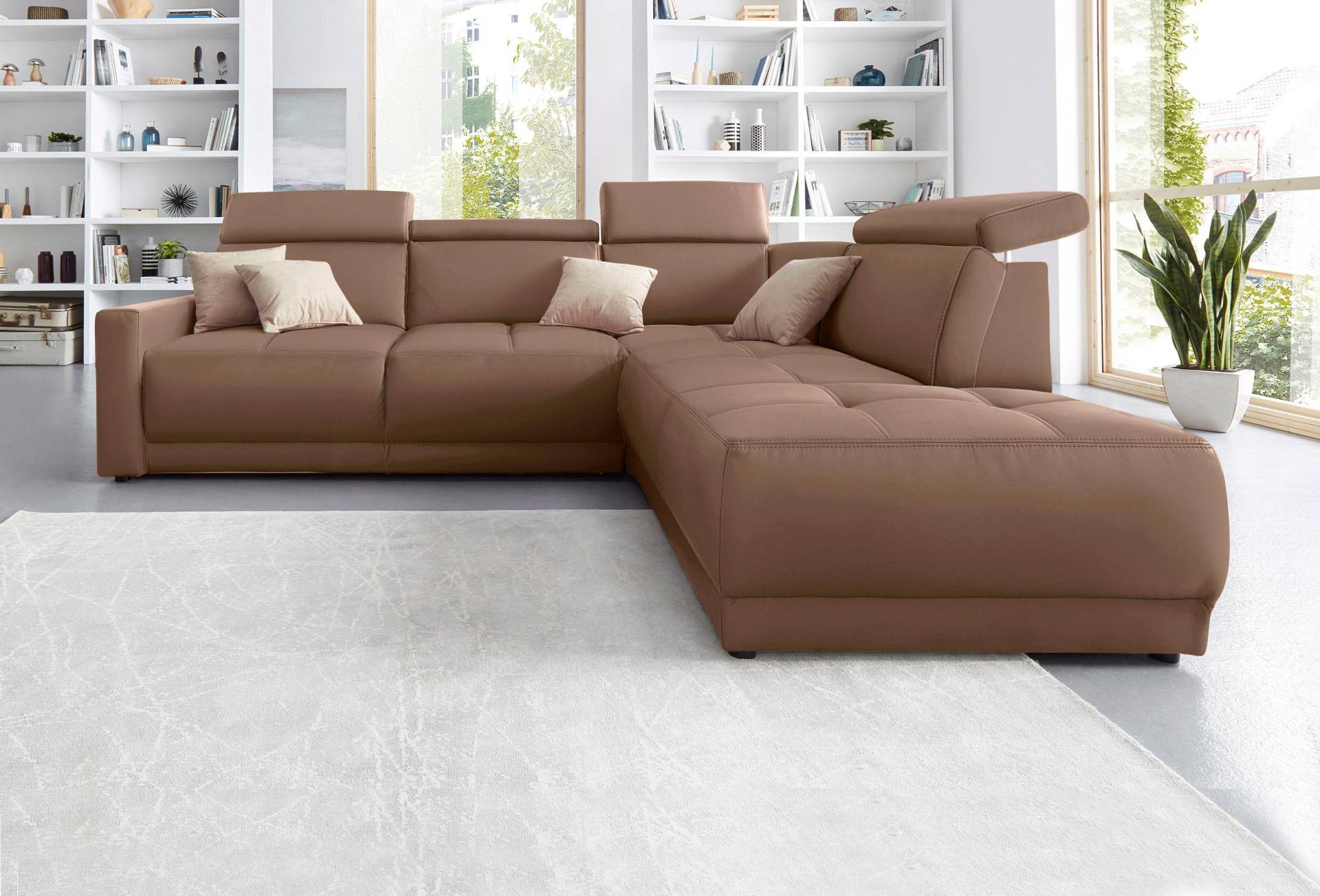 DOMO collection Ecksofa »Ava L-Form«, mit Ottomane, Federkern wahlweise mit Kopfteilverstellungen von DOMO collection