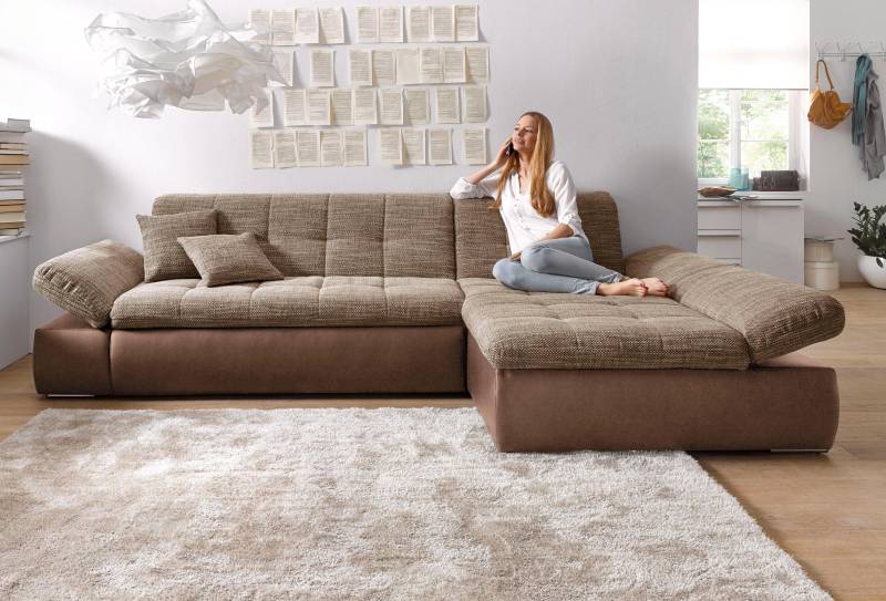 DOMO collection Ecksofa »Moric B/T/H 300/172/80 cm, auch in Cord, L-Form«, XXL-Format, wahlweise auch mit Bettfunktion und Armverstellung von DOMO collection