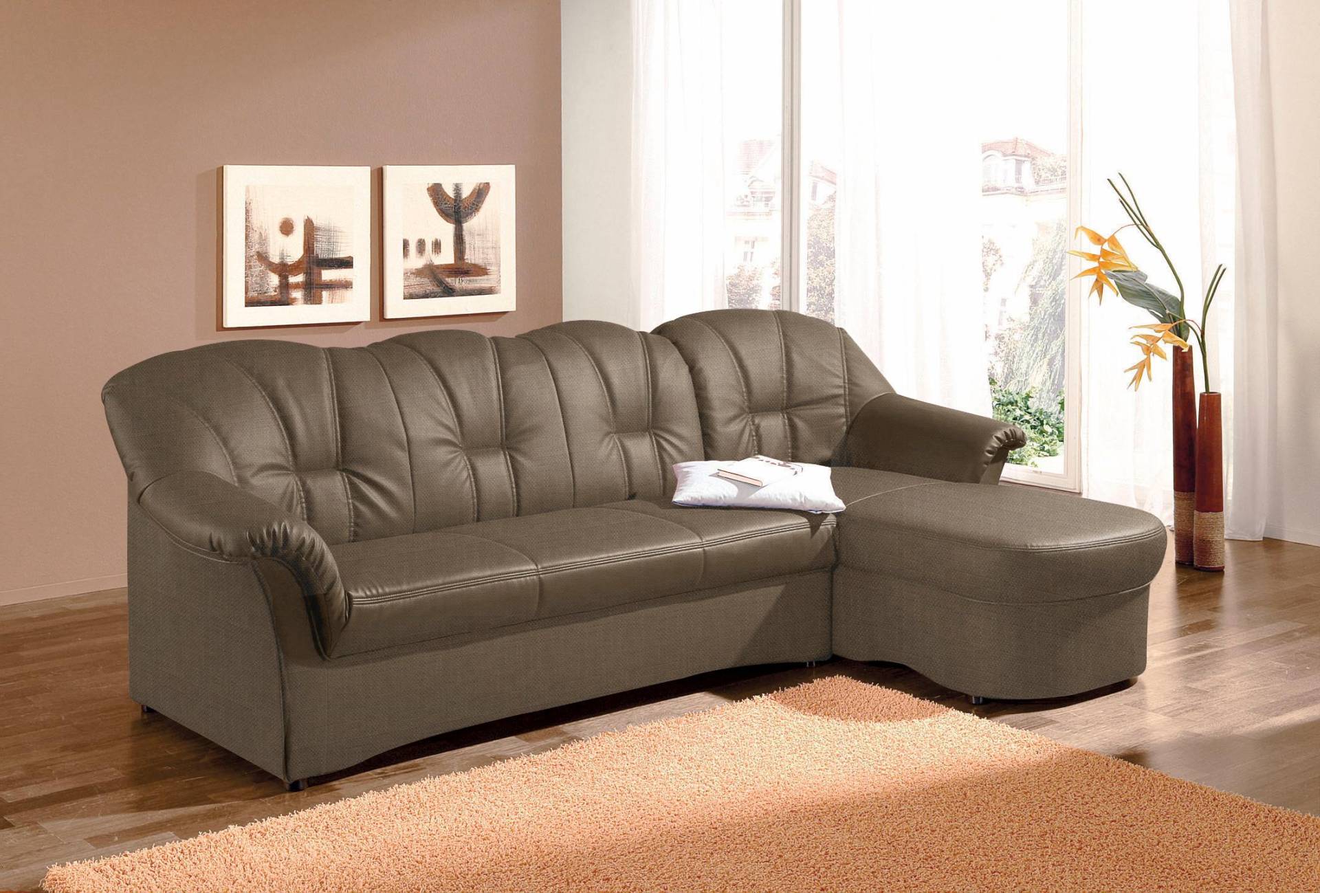 DOMO collection Ecksofa »Papenburg L-Form«, in grosser Farbvielfalt, wahlweise mit Bettfunktion von DOMO collection