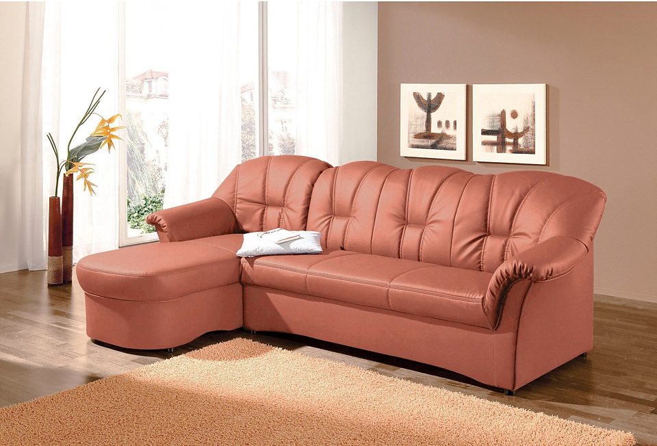 DOMO collection Ecksofa Papenburg L-Form, in grosser Farbvielfalt, wahlweise mit Bettfunktion von DOMO collection