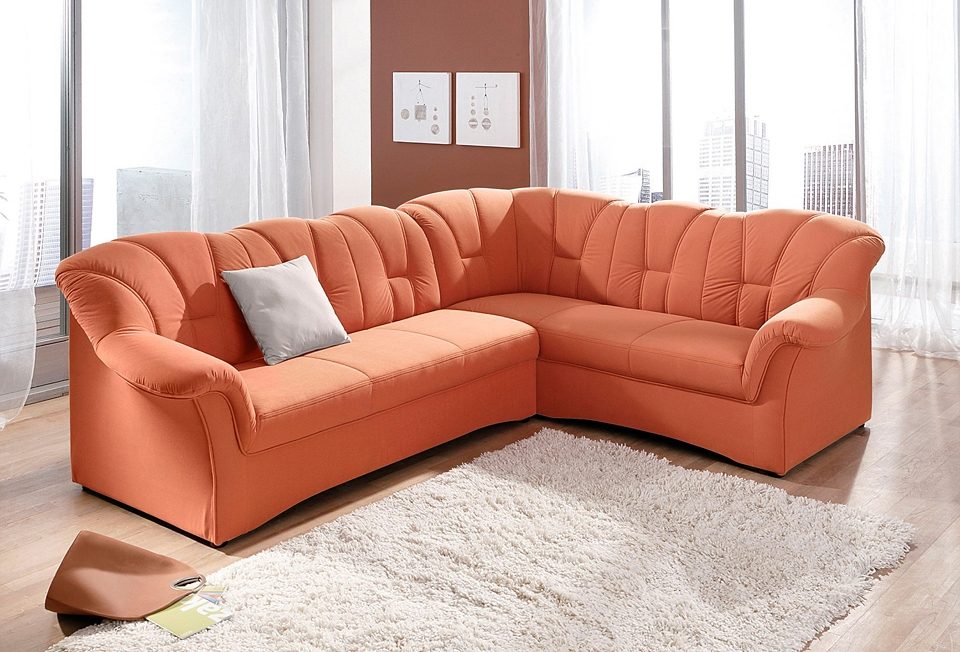 DOMO collection Ecksofa »Papenburg B/T/H: 242/190/84 cm L-Form«, wahlweise mit Bettfunktion, Langer Schenkel links oder rechts von DOMO collection