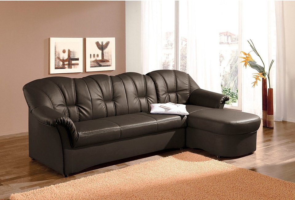 DOMO collection Ecksofa Papenburg L-Form, in grosser Farbvielfalt, wahlweise mit Bettfunktion von DOMO collection