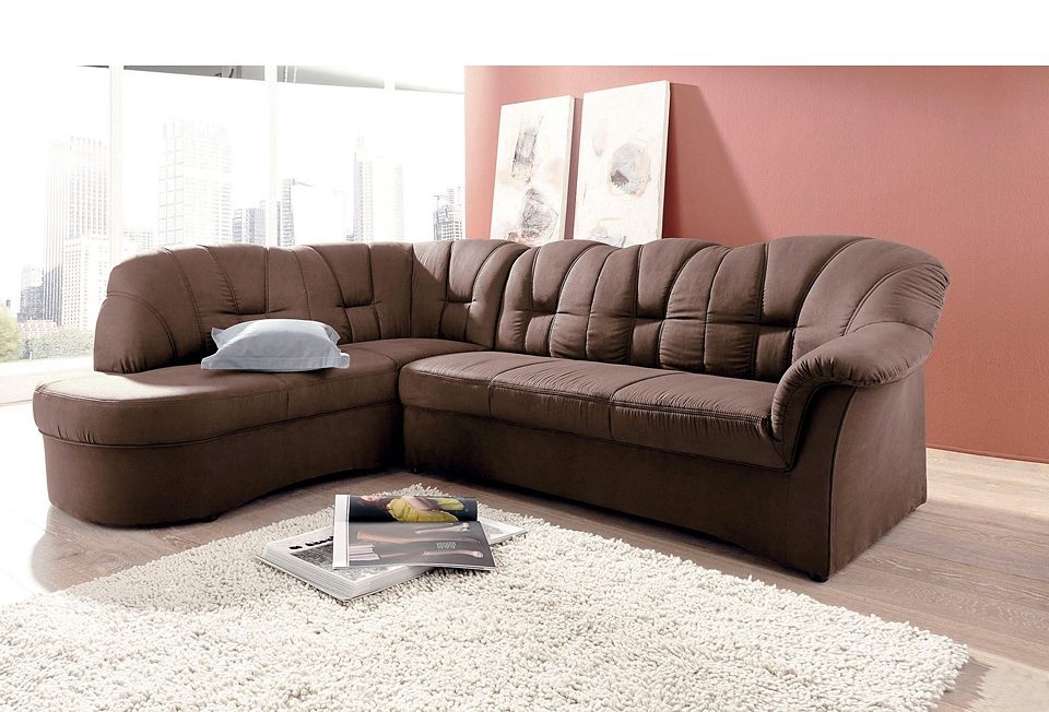 DOMO collection Ecksofa »Papenburg L-Form«, mit Ottomane, wahlweise mit Bettfunktion von DOMO collection