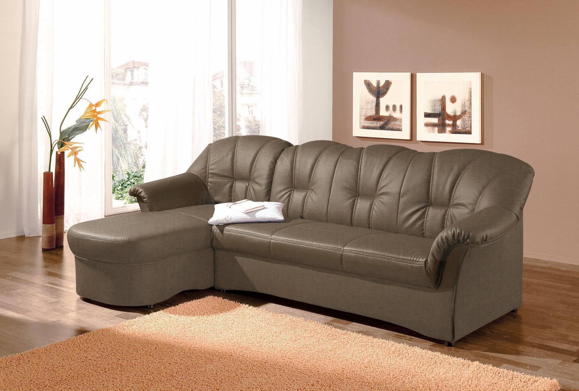 DOMO collection Ecksofa Papenburg L-Form, in grosser Farbvielfalt, wahlweise mit Bettfunktion von DOMO collection