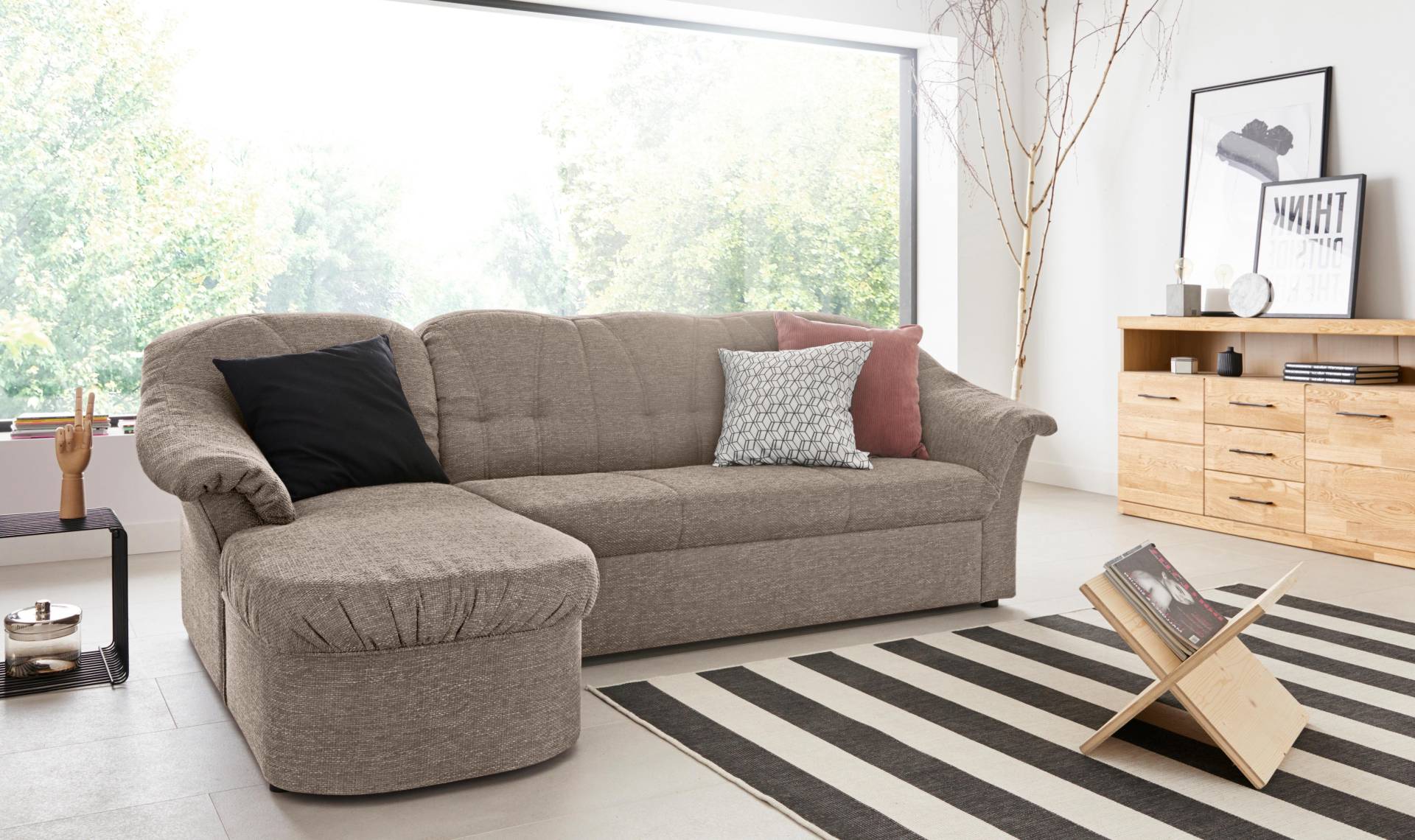 DOMO collection Ecksofa »Pegnitz L-Form«, wahlweise mit Bettfunktion von DOMO collection