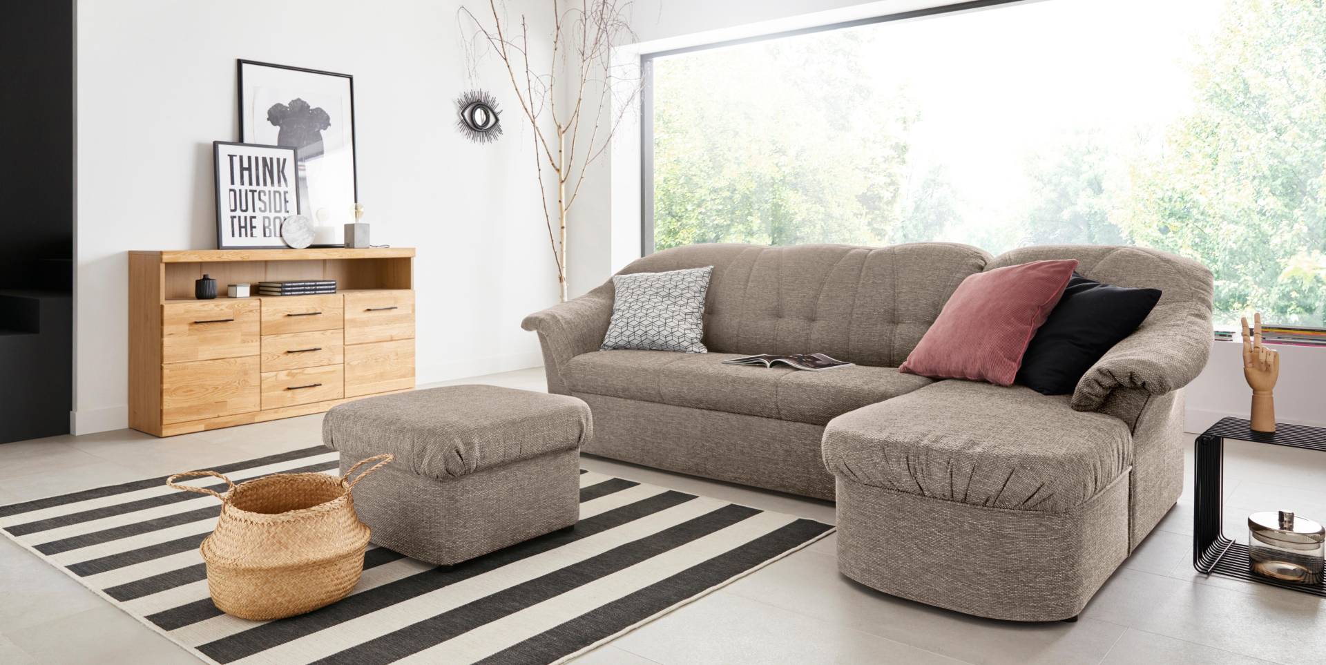 DOMO collection Ecksofa »Pegnitz L-Form«, wahlweise mit Bettfunktion von DOMO collection