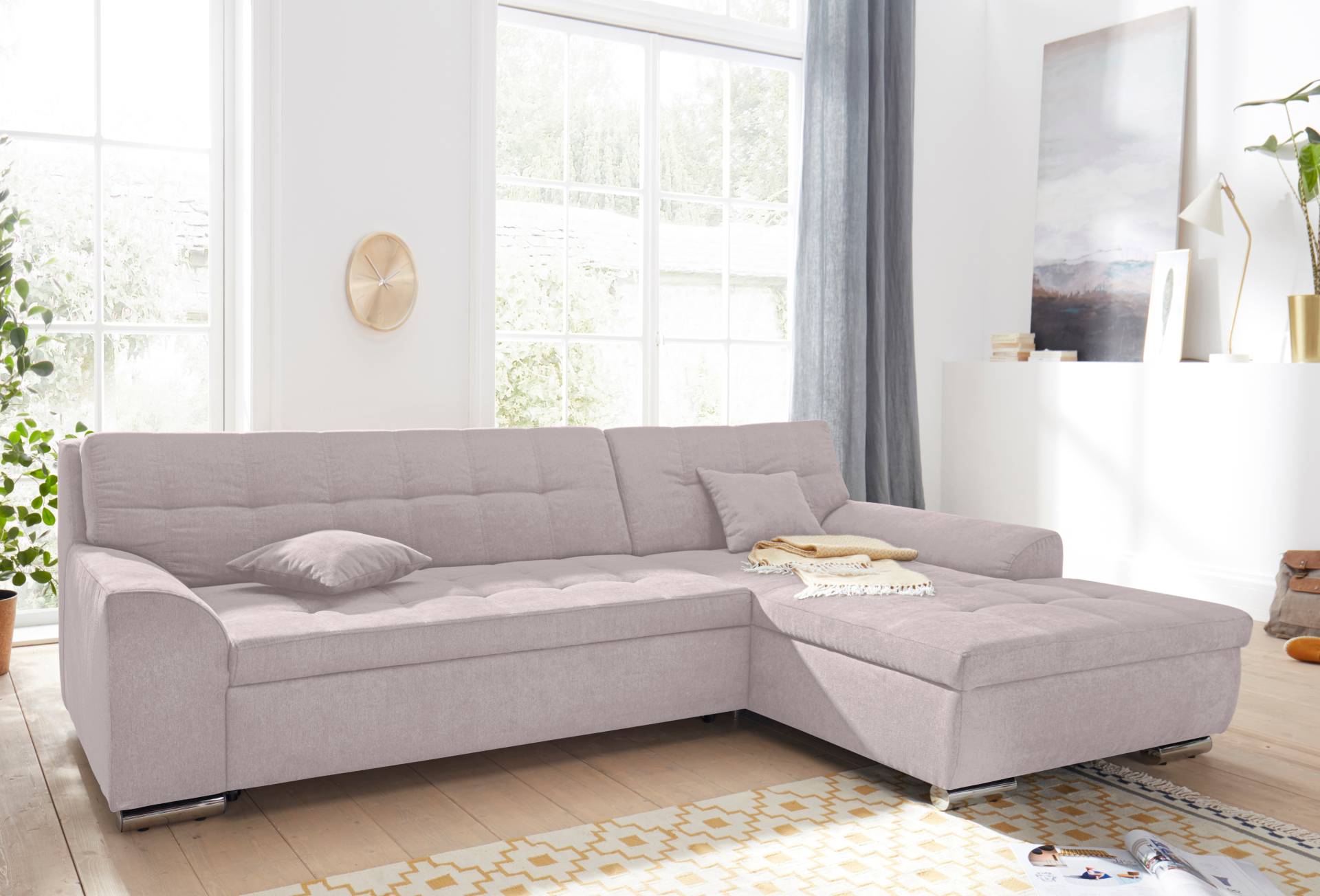 DOMO collection Ecksofa »Aversa L-Form«, wahlweise mit Bettfunktion von DOMO collection