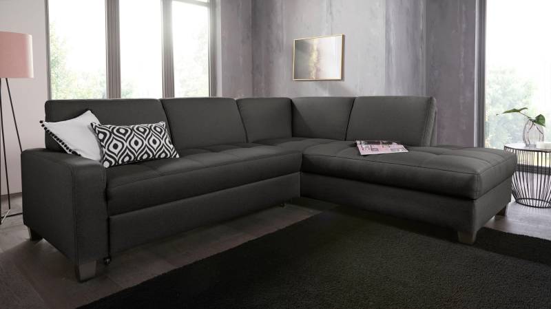 DOMO collection Ecksofa »Florentina L-Form«, wahlweise mit Bettfunktion, mit Kontrastnaht von DOMO collection