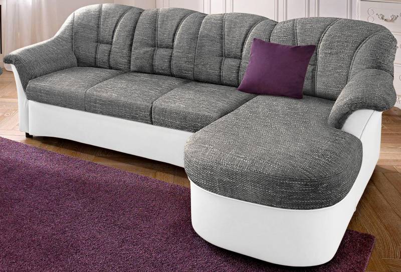 DOMO collection Ecksofa »Flores Schlafsofa, B/T/H: 233/142/86 cm, L-Form«, wahlweise mit Bettfunktion, wahlweise mit Federkern, auch in Leder von DOMO collection