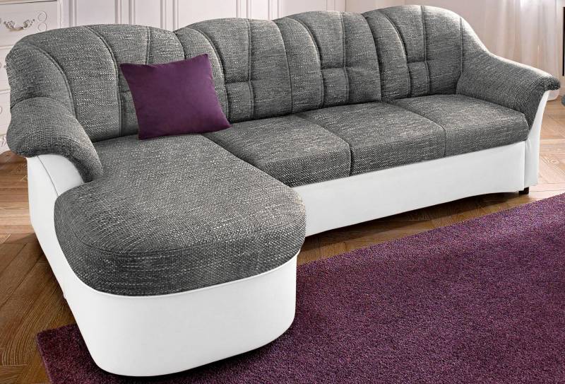 DOMO collection Ecksofa »Flores Schlafsofa, B/T/H: 233/142/86 cm, L-Form«, wahlweise mit Bettfunktion, wahlweise mit Federkern, auch in Leder von DOMO collection