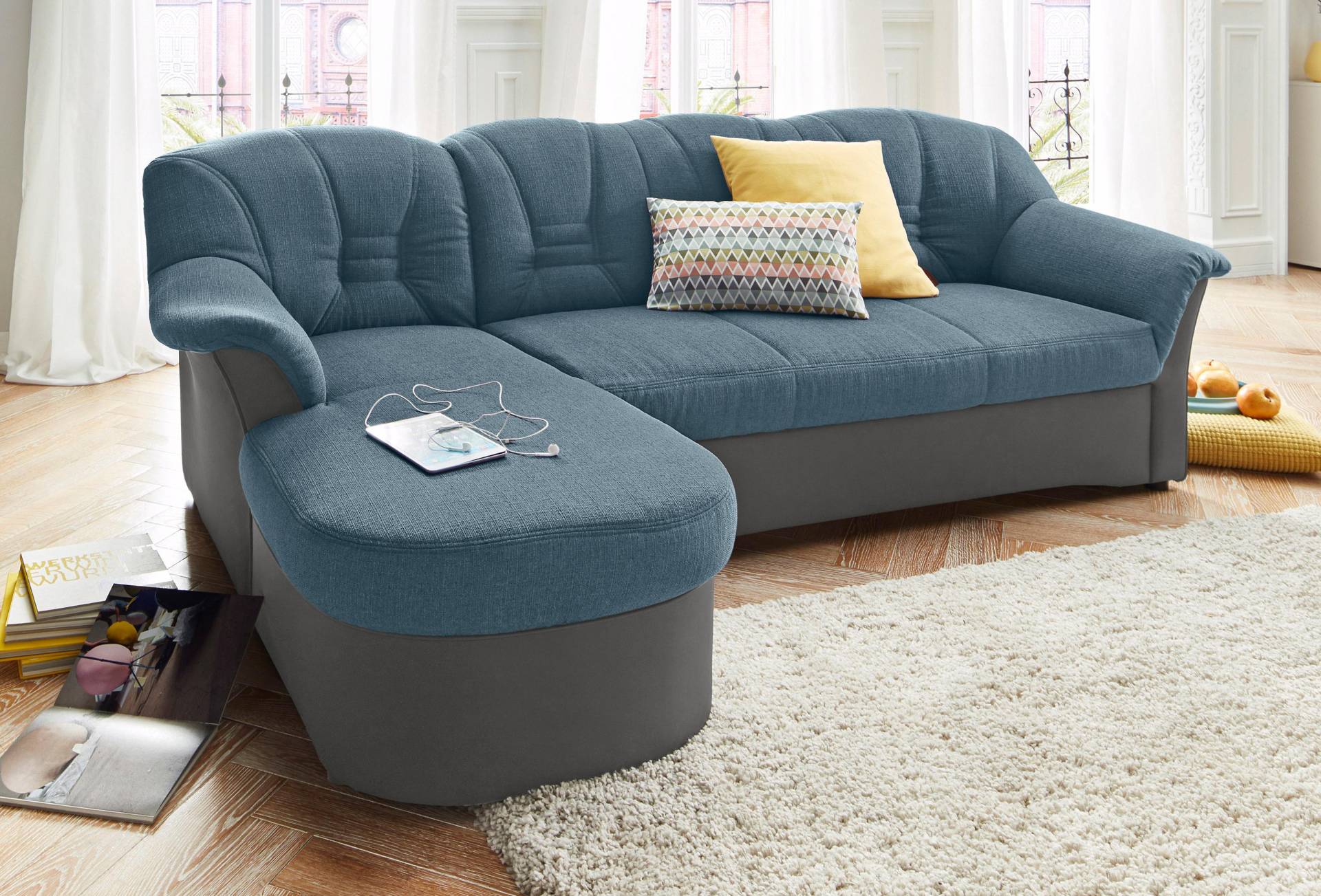 DOMO collection Ecksofa »Elva L-Form«, wahlweise mit Bettfunktion und Federkern von DOMO collection