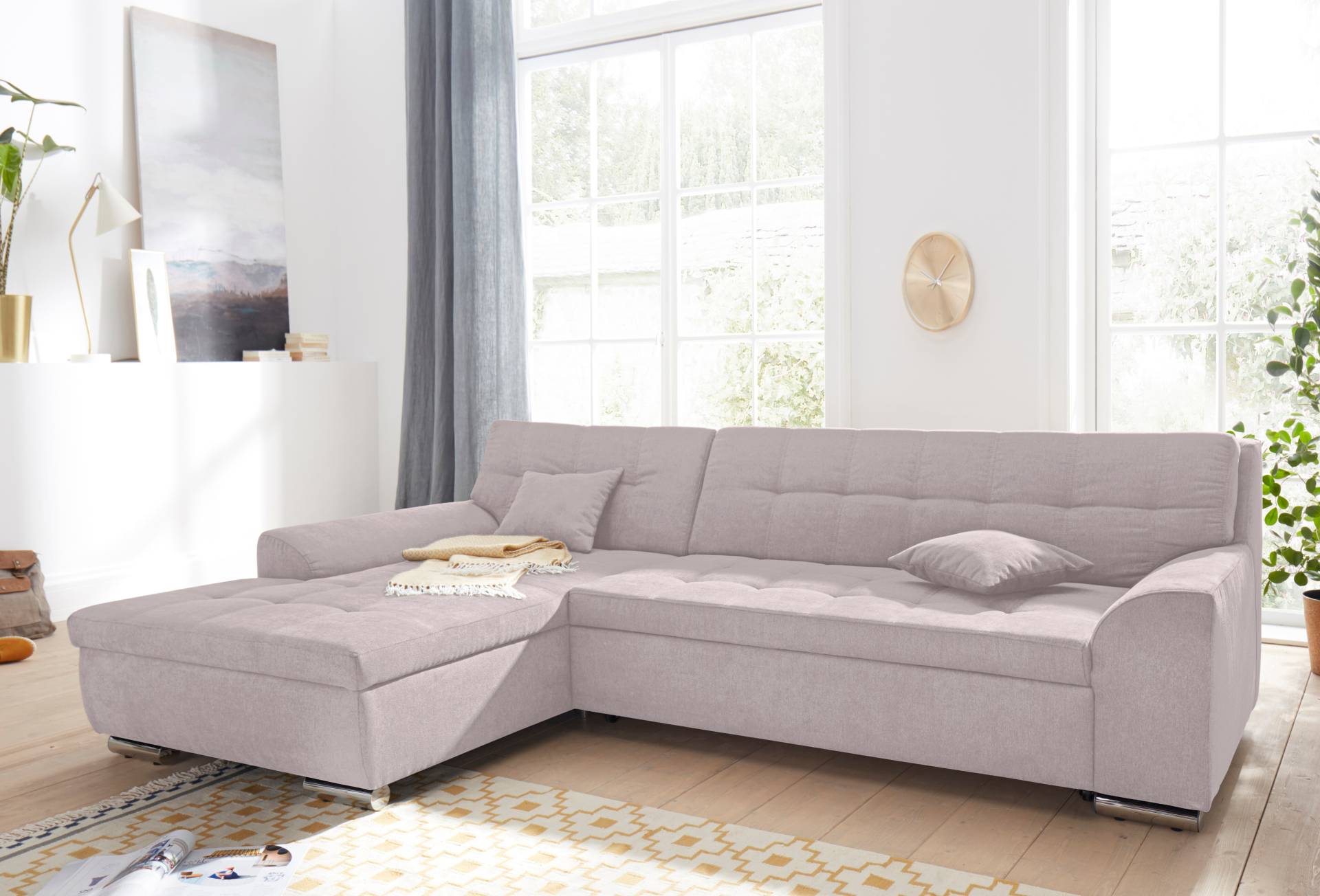 DOMO collection Ecksofa »Aversa L-Form«, wahlweise mit Bettfunktion von DOMO collection