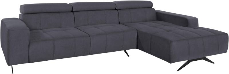 DOMO collection Ecksofa »Trento L-Form, mit Kufenfuss oder Einzelfuss«, wahlweise mit Kopfteilverstellung, Recamiere links/rechts bestellbar von DOMO collection