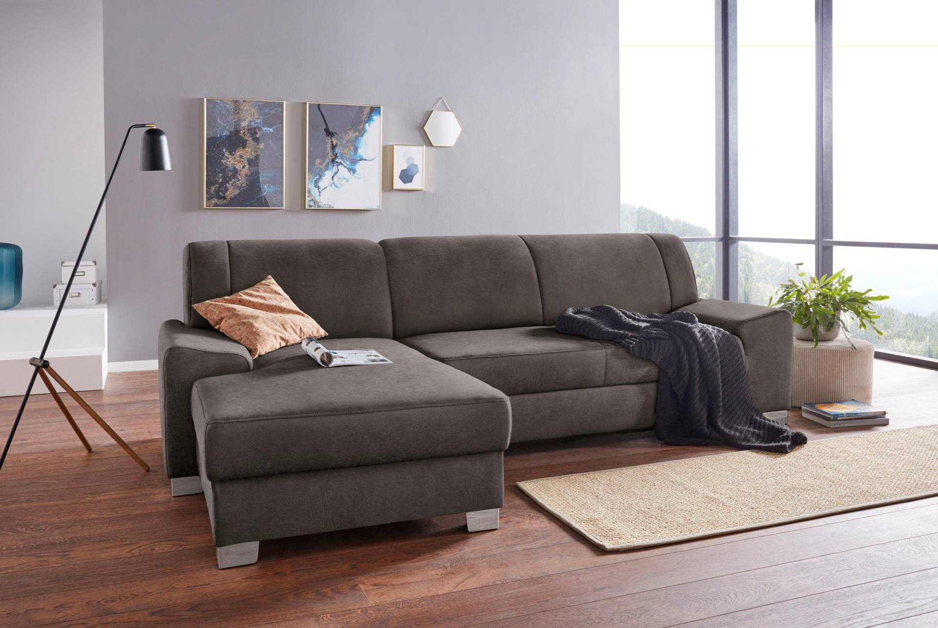 DOMO collection Ecksofa »Anzio L-Form«, wahlweise mit Bettfunktion und Federkern von DOMO collection