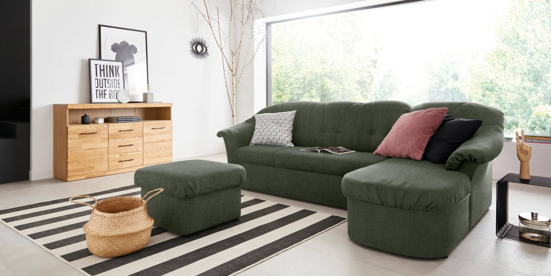 DOMO collection Ecksofa »Pegnitz L-Form«, wahlweise mit Bettfunktion von DOMO collection