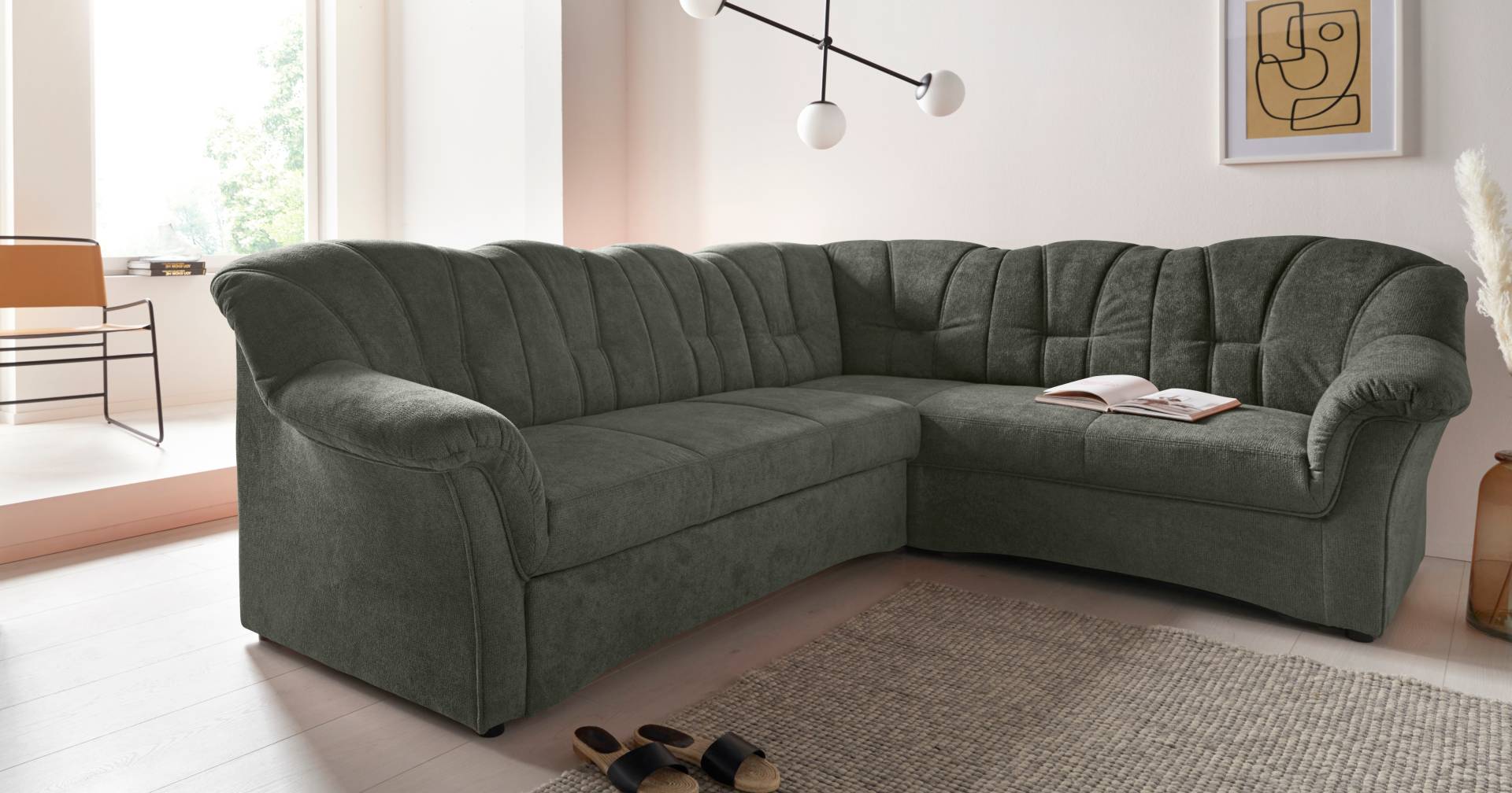 DOMO collection Ecksofa »Papenburg B/T/H: 242/190/84 cm L-Form«, wahlweise mit Bettfunktion, Langer Schenkel links oder rechts von DOMO collection