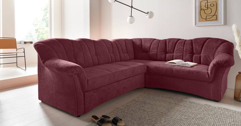 DOMO collection Ecksofa »Papenburg B/T/H: 242/190/84 cm L-Form«, wahlweise mit Bettfunktion, Langer Schenkel links oder rechts von DOMO collection