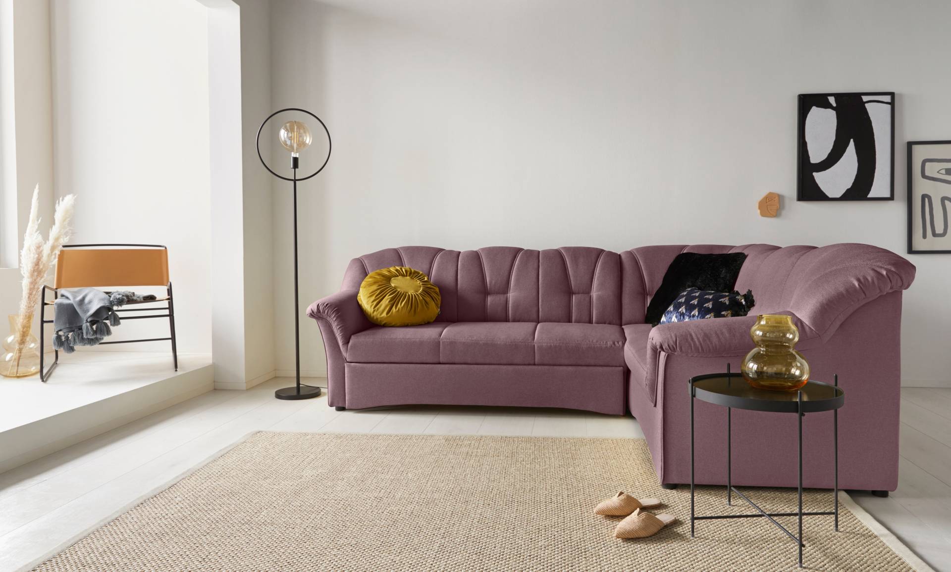 DOMO collection Ecksofa »Papenburg B/T/H: 242/190/84 cm L-Form«, wahlweise mit Bettfunktion, Langer Schenkel links oder rechts von DOMO collection