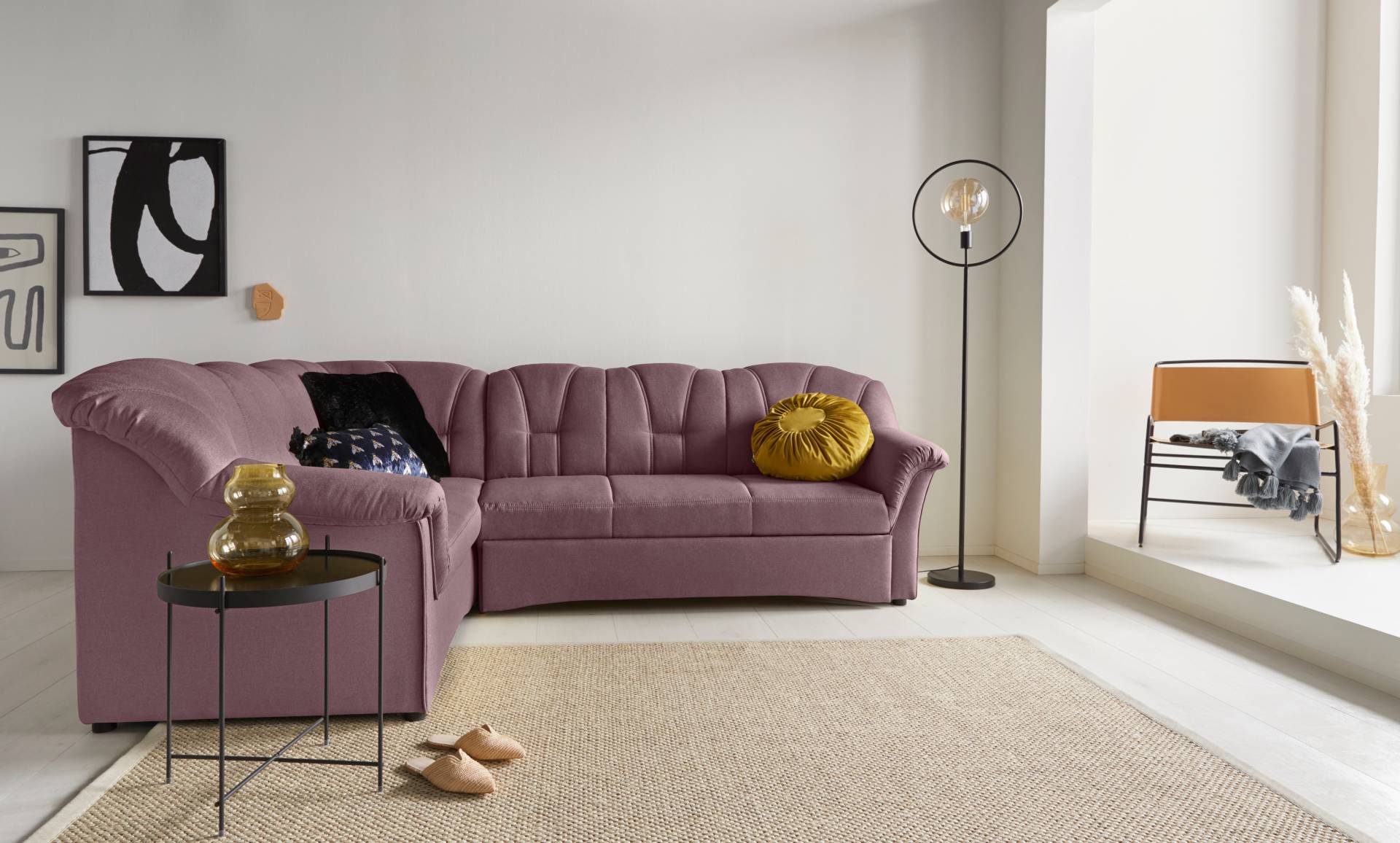 DOMO collection Ecksofa »Papenburg B/T/H: 242/190/84 cm L-Form«, wahlweise mit Bettfunktion, Langer Schenkel links oder rechts von DOMO collection