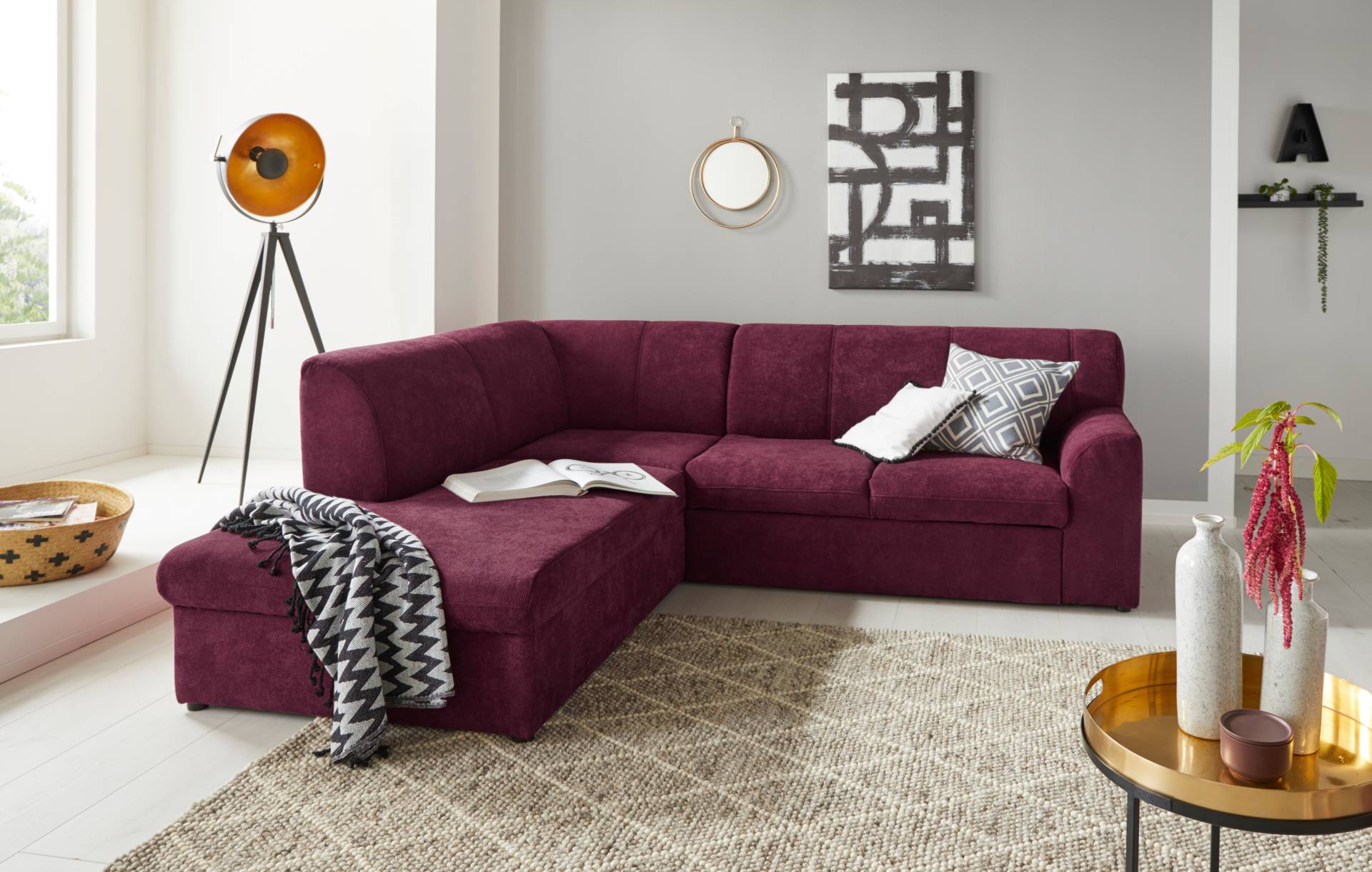 DOMO collection Ecksofa »Topper L-Form«, mit Ottomane, wahlweise mit Schlaffunktion von DOMO collection