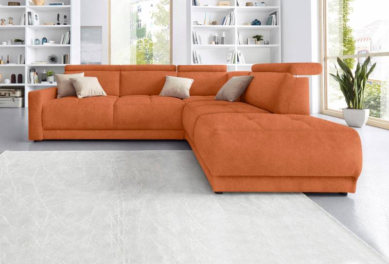 DOMO collection Ecksofa »Ava L-Form«, mit Ottomane, Federkern wahlweise mit Kopfteilverstellungen von DOMO collection