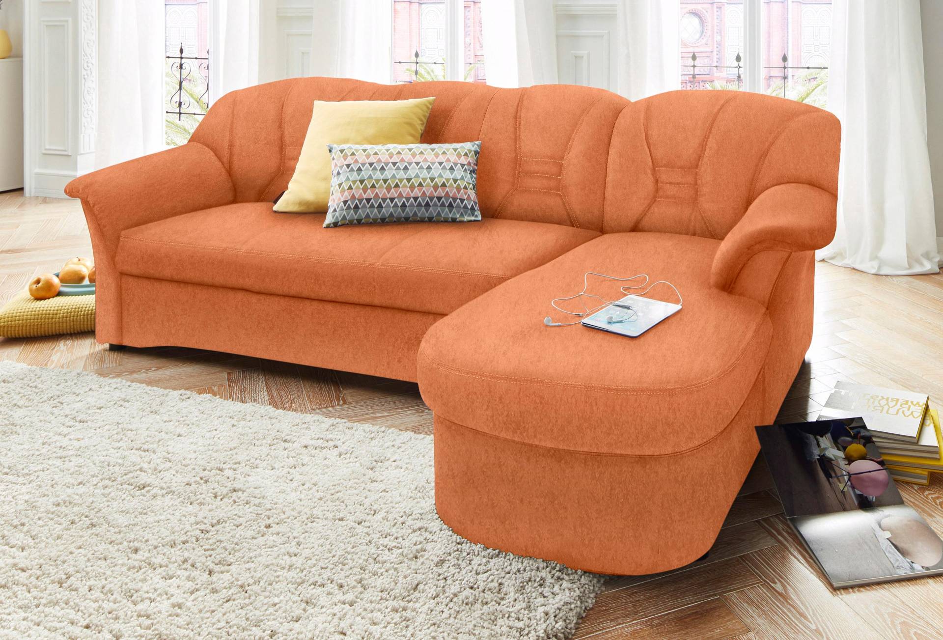 DOMO collection Ecksofa »Elva L-Form«, wahlweise mit Bettfunktion und Federkern von DOMO collection