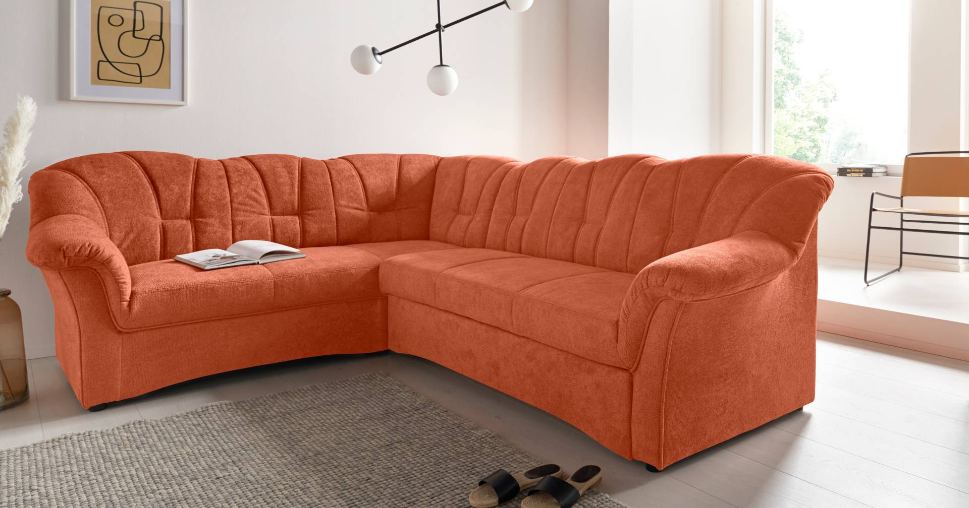 DOMO collection Ecksofa »Papenburg B/T/H: 242/190/84 cm L-Form«, wahlweise mit Bettfunktion, Langer Schenkel links oder rechts von DOMO collection