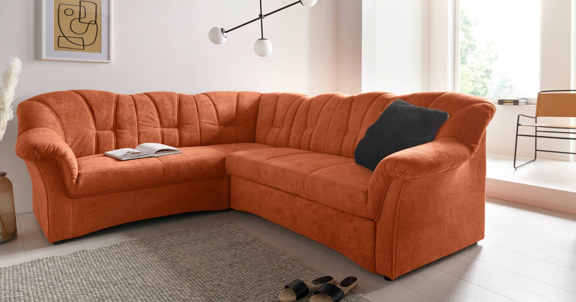 DOMO collection Ecksofa »Papenburg B/T/H: 242/190/84 cm L-Form«, wahlweise mit Bettfunktion, Langer Schenkel links oder rechts von DOMO collection