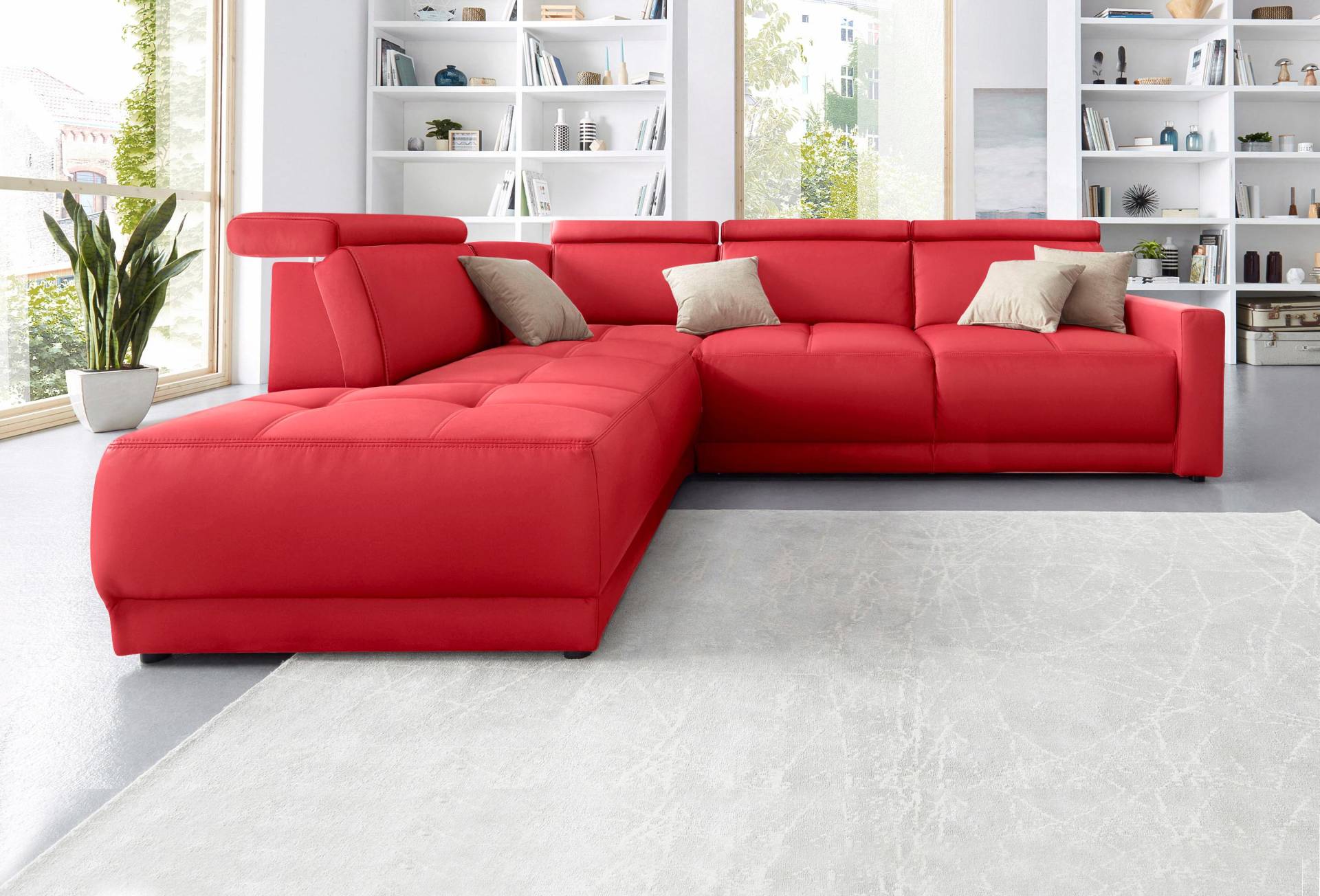 DOMO collection Ecksofa »Ava L-Form«, mit Ottomane, Federkern wahlweise mit Kopfteilverstellungen von DOMO collection